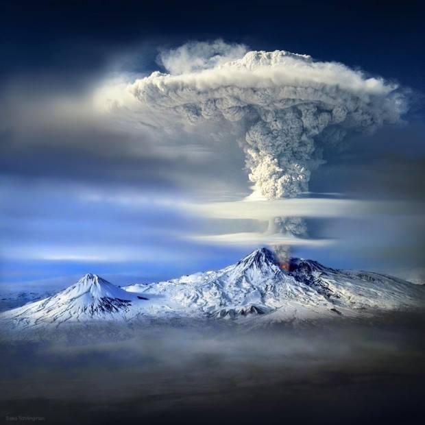 Eruption at Mount Ararat