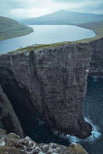 Sorvagsvatn lake, a lake over the ocean.