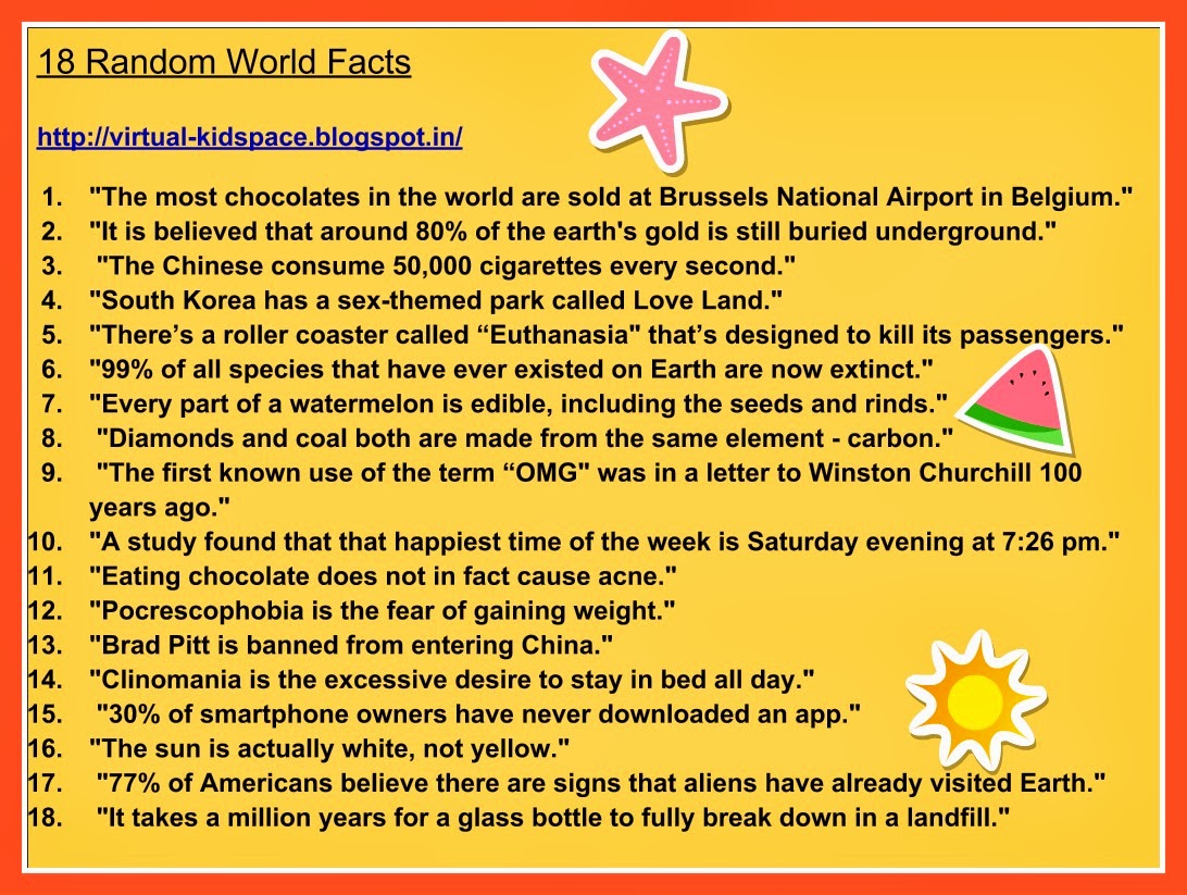 18 random world facts