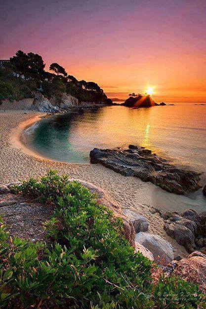 Sunset over Girona, Spain