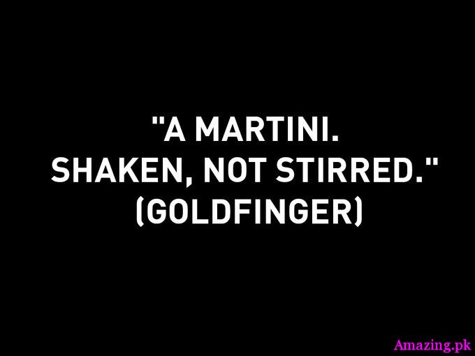 A martini shake not stirred
