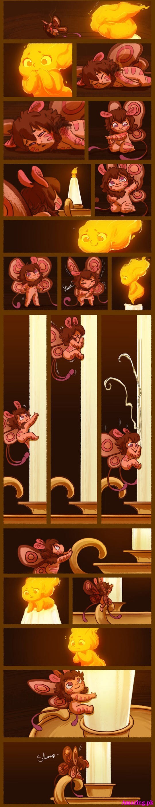 cool-candle-moth-comic-cute
