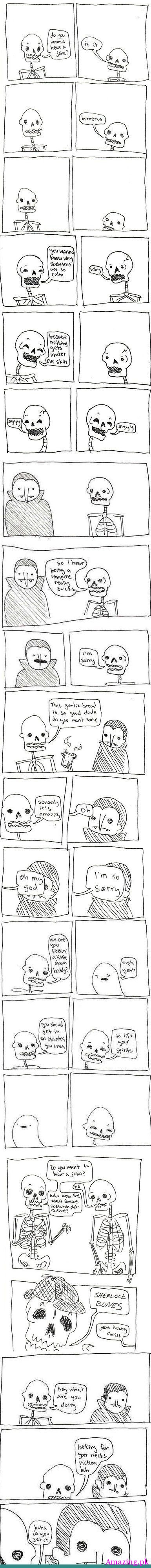 Funny bones skeletons joking 